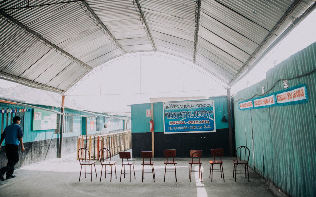 Empty classroom in Peru school