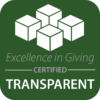 Third-party seal: Excellence in Giving Certified - Transparent